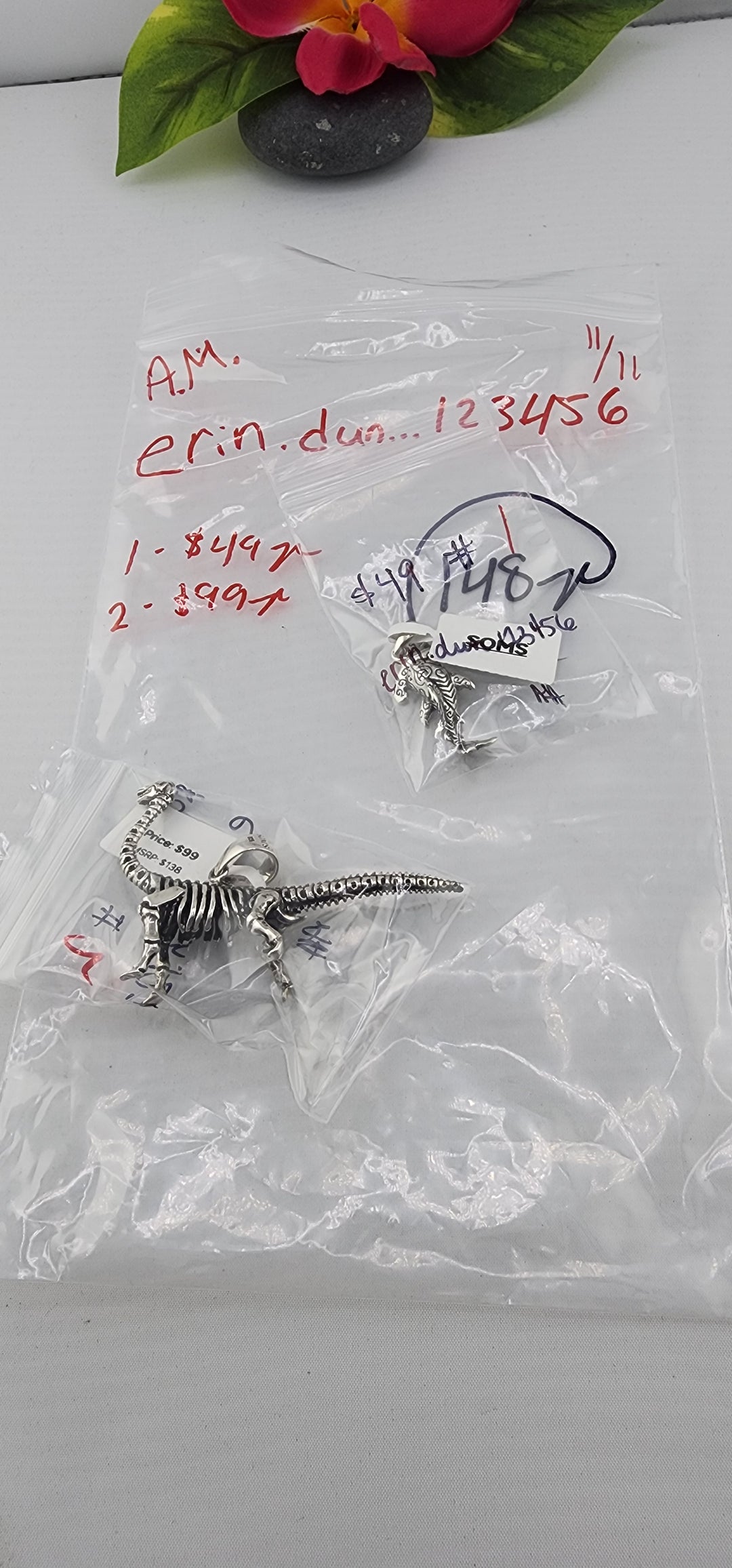 AM SHOW 48HR RESERVED FOR: erin.dun...123456 - 11/11/2025 FL tiktok Live Show - 2 Sterling Silver Items
