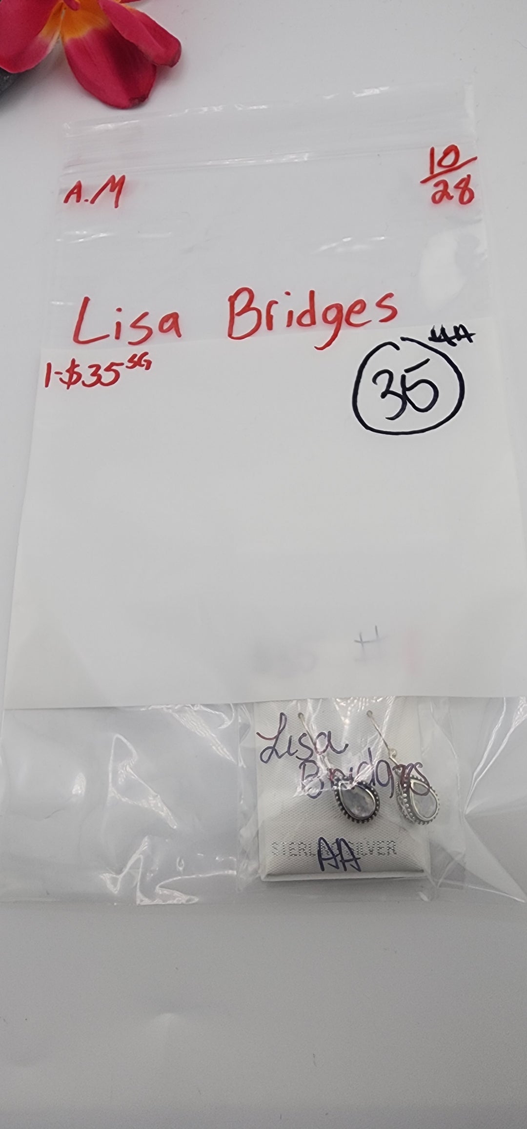 AM SHOW 48HR RESERVED FOR: Lisa Bridges - 10/28/2025 FL tiktok Live Show - 1 Sterling Silver Items