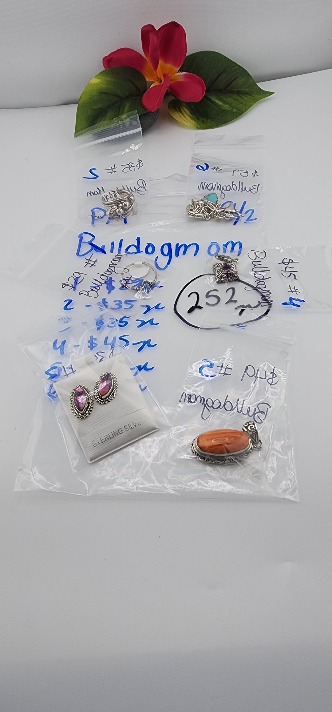 PM SHOW 48HR - RESERVED FOR: Bulldogmom - 9/02/2025 FL tiktok Live Show - 6 Sterling Silver Items