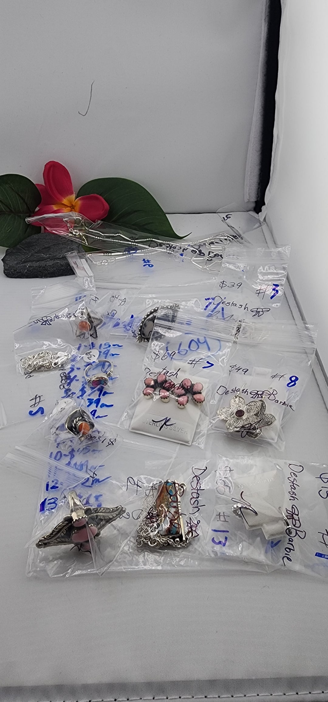 RESERVED FOR: Destash🎀Barbie - 7/1/2025 tiktok Reservation Live Show - 13 Sterling Silver Items