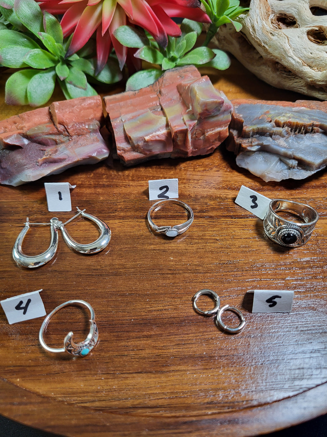 RESERVED FOR: Edna Gonzalez 7/25/24- 5 Sterling Silver Items