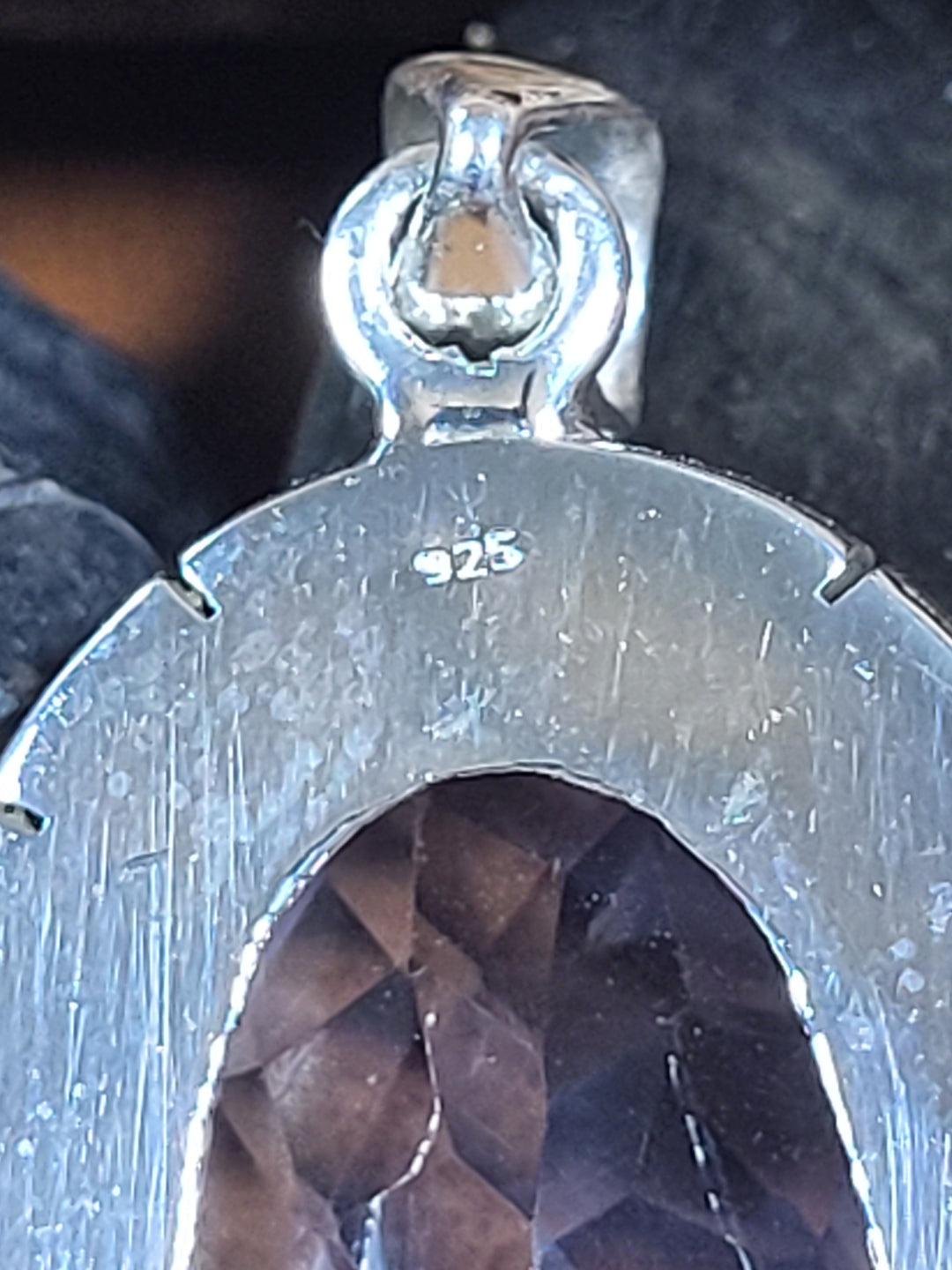 Natural Lavender Quartz 925 Sterling Silver Pendant - 1 3/4"