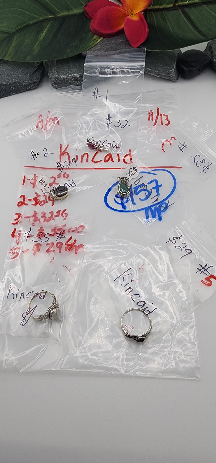 AM SHOW 48HR RESERVED FOR: Kincaid - 11/13/2025 FL tiktok Live Show - 5 Sterling Silver Items