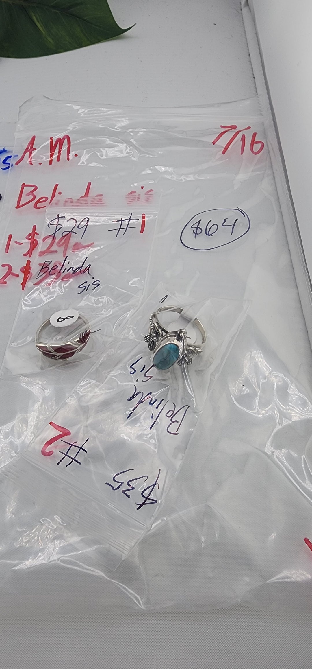 AM SHOW 48HR - RESERVED FOR: Belinda sis  - 7/16/2025 FL tiktok Live Show - 2  Sterling Silver Items