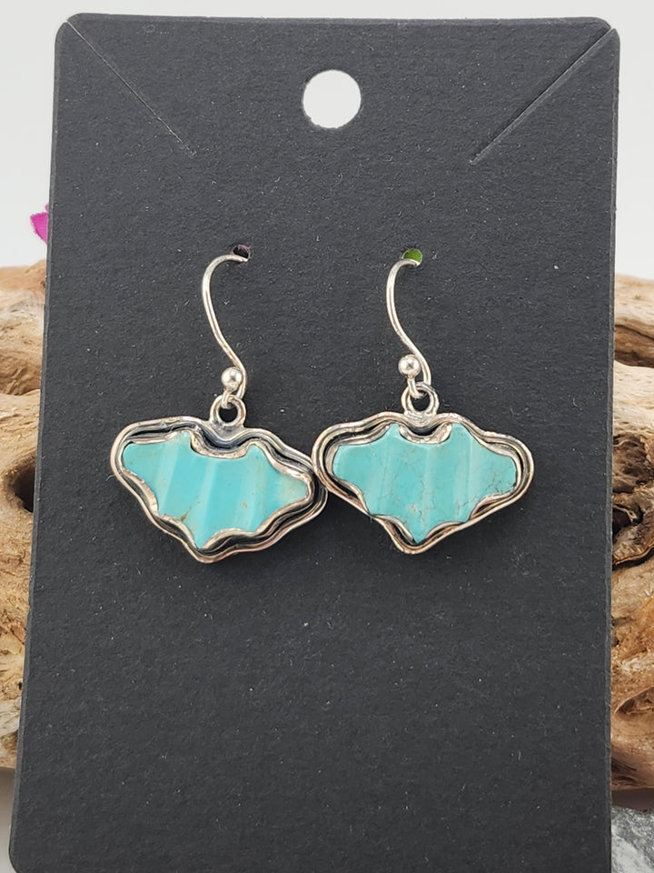 Turquoise Bat Dangle Earrings