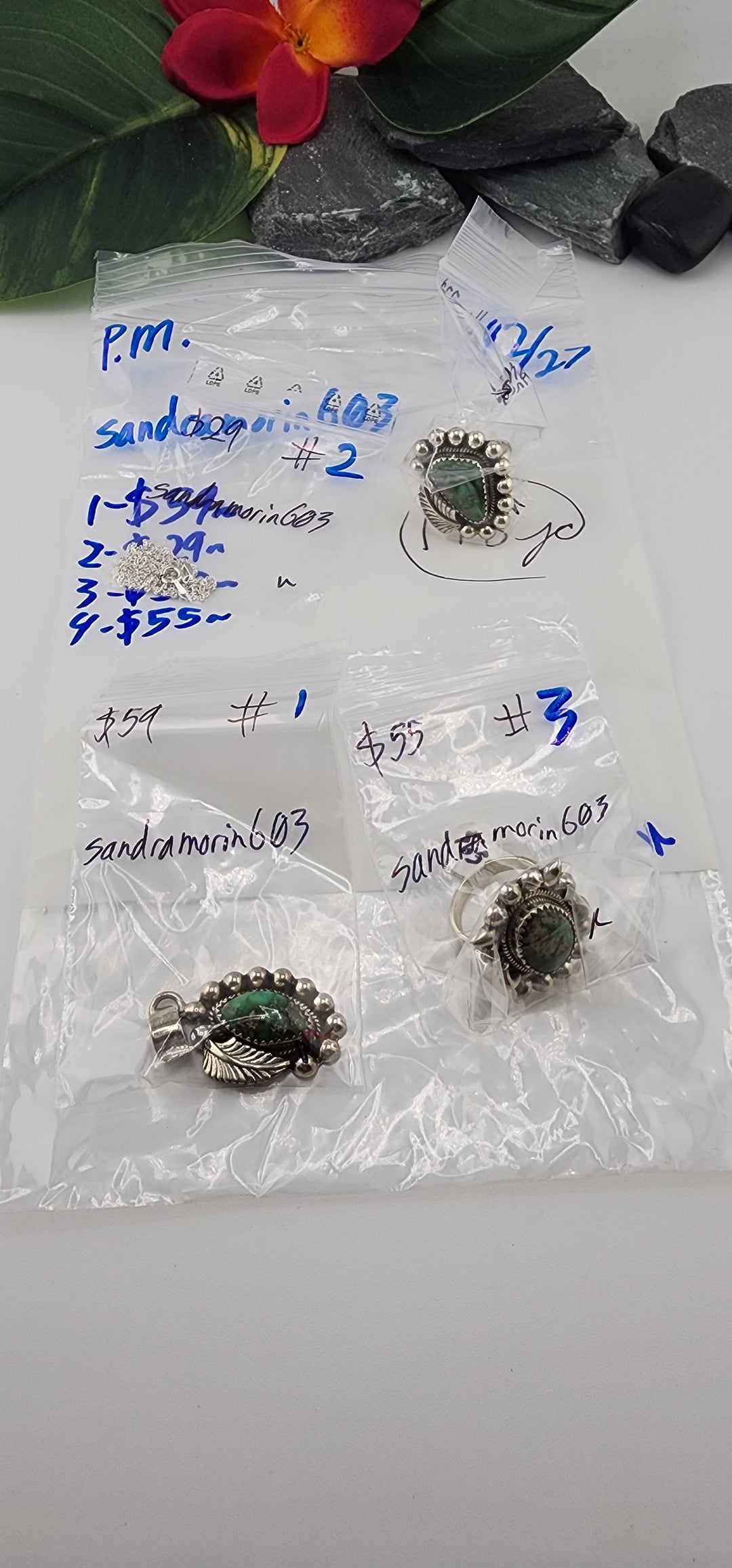 PM SHOW 48HR - RESERVED FOR: sandramorin603 - 12/27/2025 tiktok Live Show - 4 Sterling Silver Items
