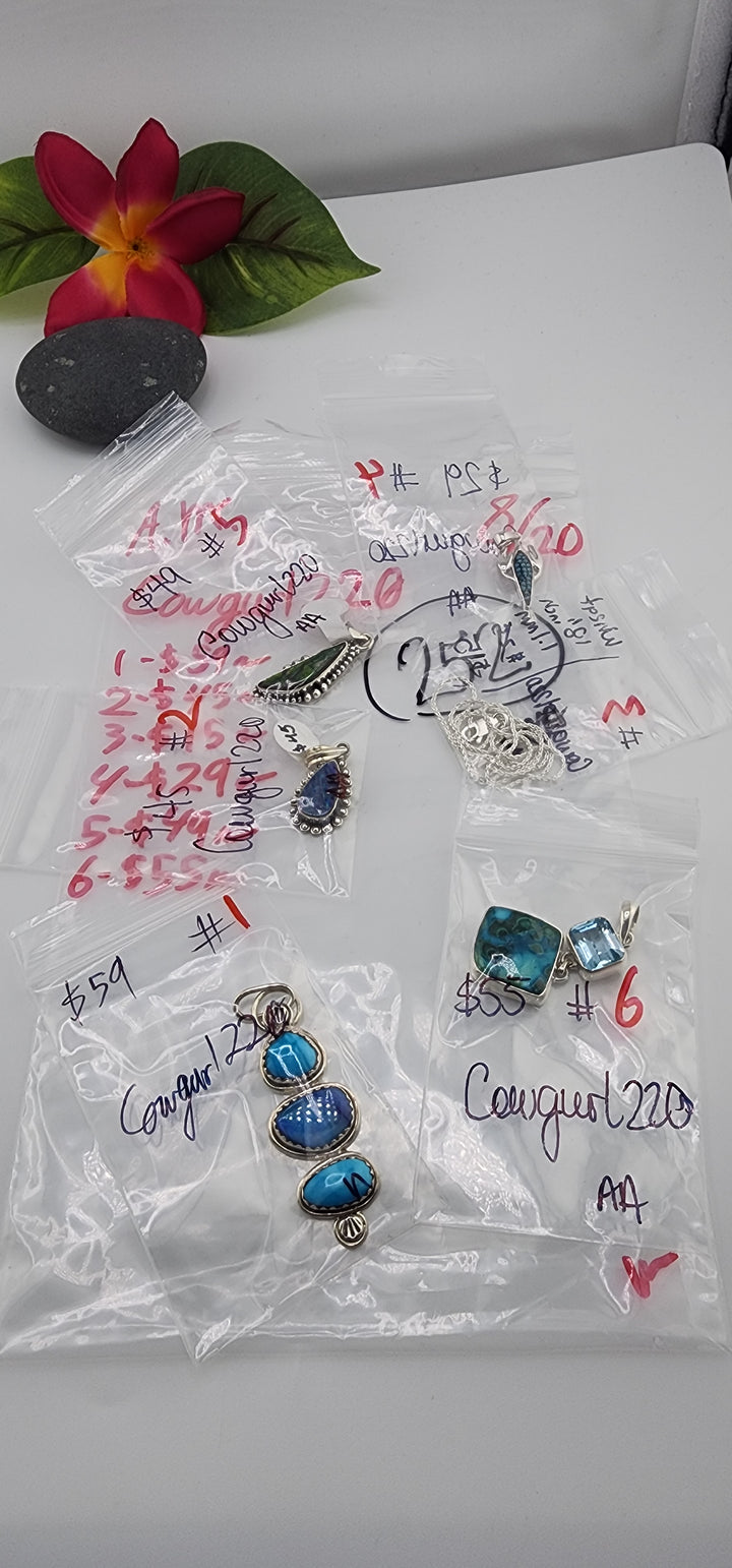 AM SHOW 48HR - RESERVED FOR: Cowgurl220 - 8/20/2025 FL tiktok Live Show - 6 Sterling Silver Items