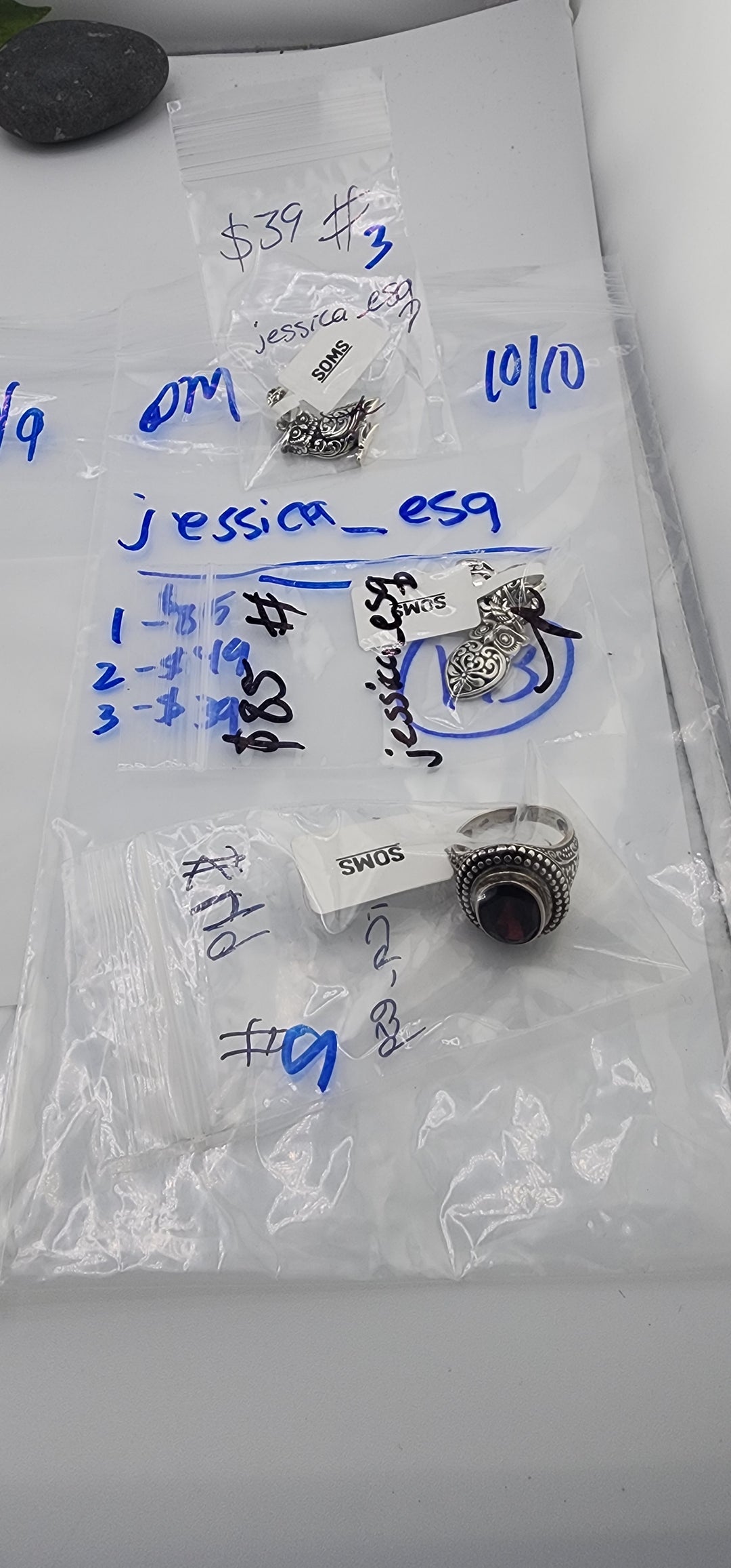 PM SHOW 48HR - RESERVED FOR: jessica_esq - 10/10/2025 FL tiktok Live Show - 3 Sterling Silver Items