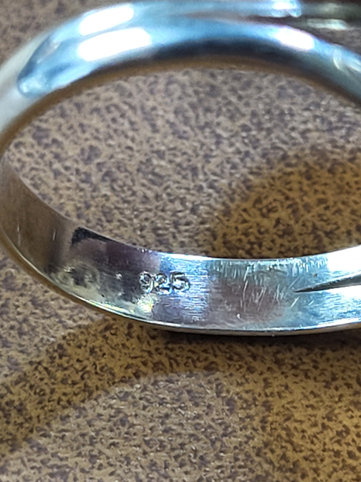 Natural Morenci Turquoise Heart Shaped 925 Sterling Silver Ring