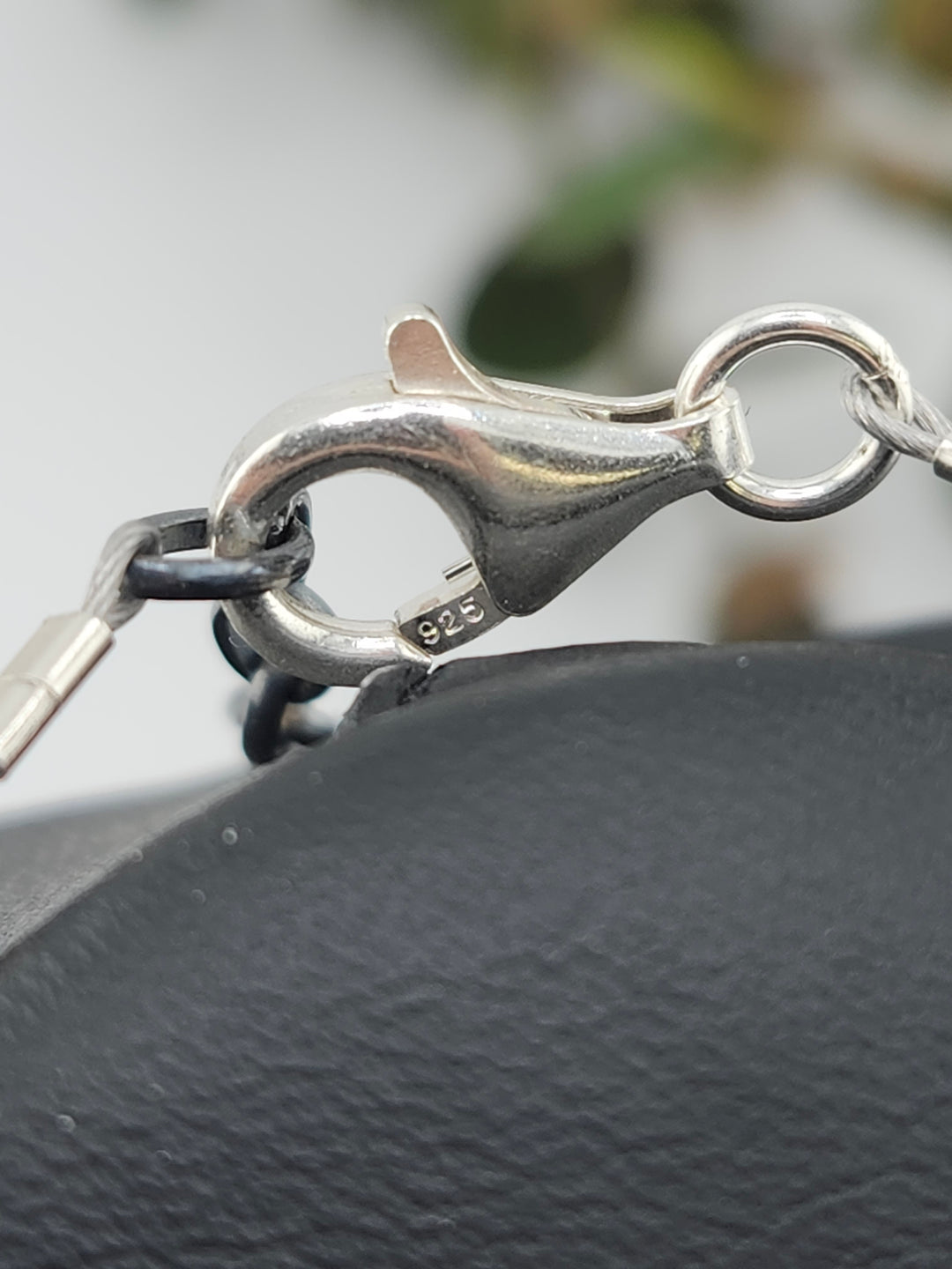 4mm 6"+1" Oxidized 925 Sterling Silver Bead Bracelet