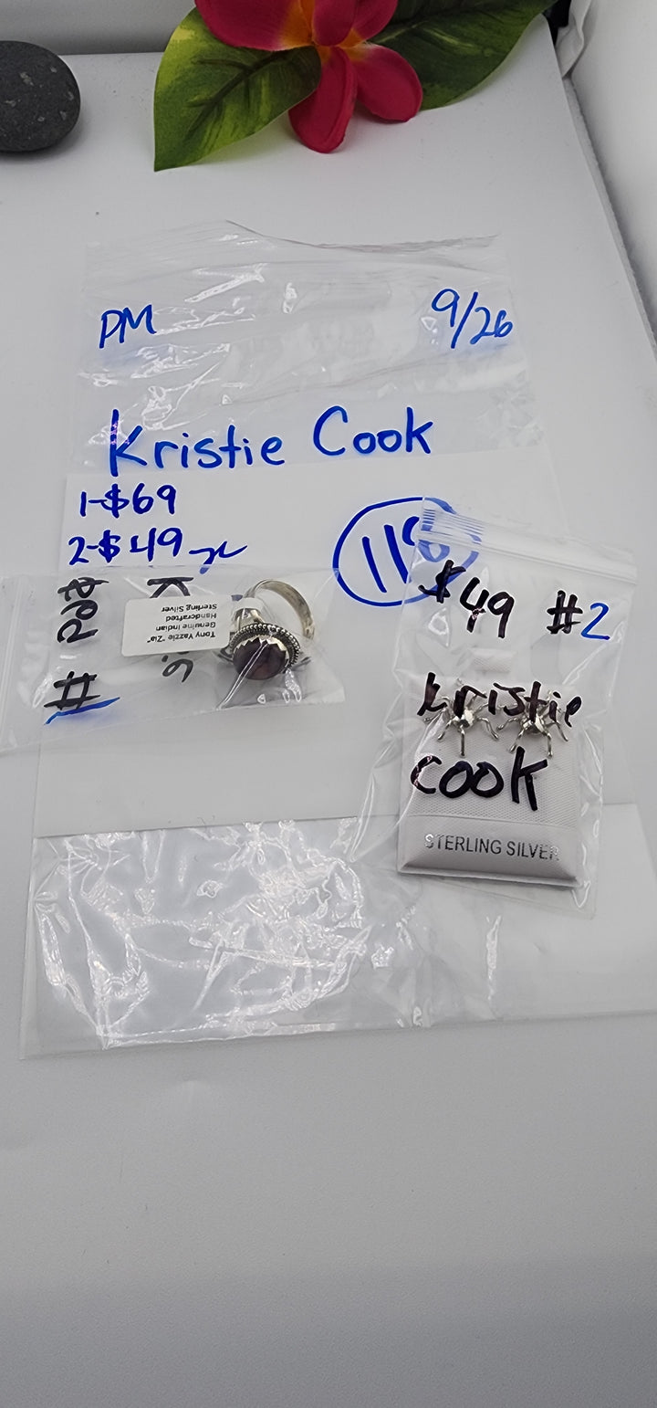 PM SHOW 48HR - RESERVED FOR: Kristie Cook - 9/26/2025 FL tiktok Live Show - 2 Sterling Silver Items