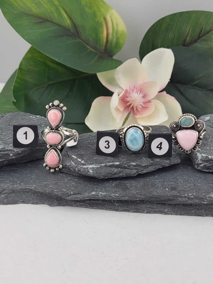 RESERVED FOR: Flower & Moon Crystals-1/15/2025 -4 Sterling Silver Items
