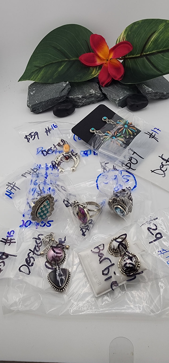 RESERVED FOR:  Destash🎀Barbie- 6/22/2025 (Bag 3) tiktok Reservation Live Show - 7 Sterling Silver Items