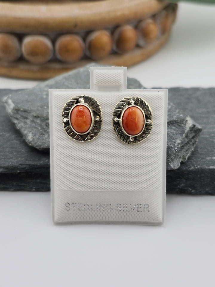 Spiny Oyster PostBack Earrings