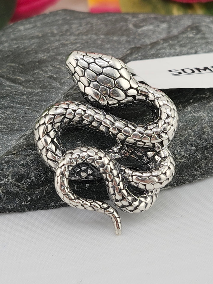 Designer SOMS 925 Sterling Silver Snake Pendant