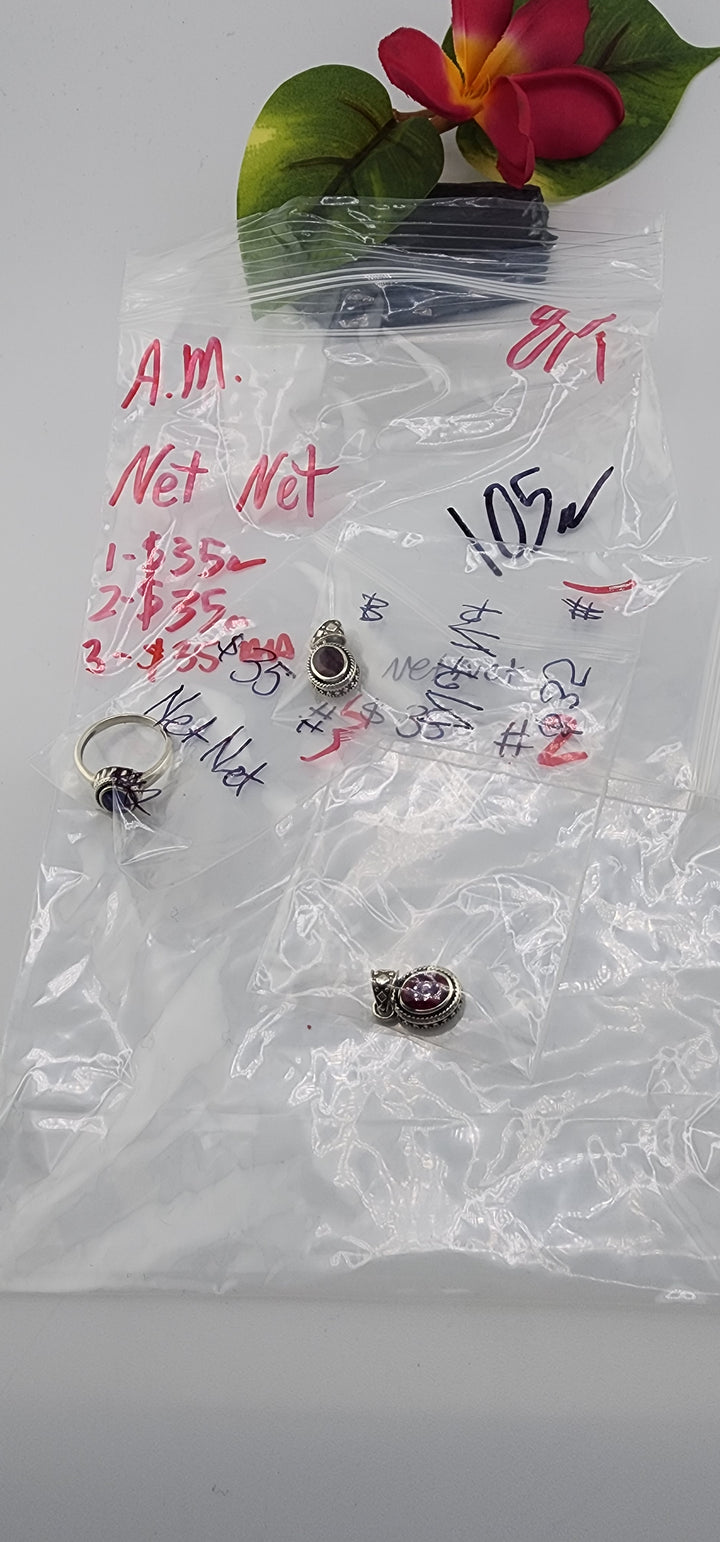 AM SHOW 48HR - RESERVED FOR: Net Net - 8/1/2025 FL tiktok Live Show - 3 Sterling Silver Items