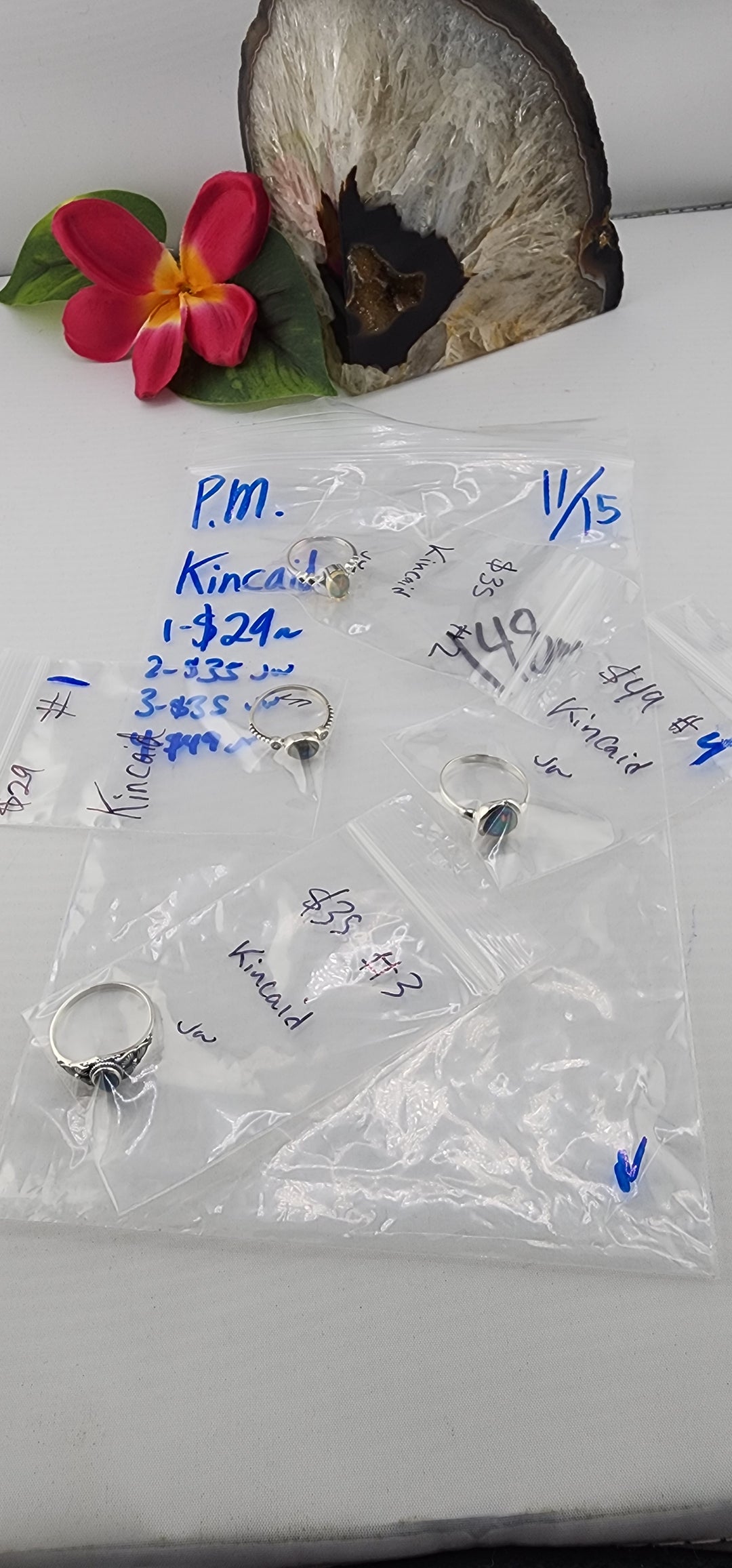 PM SHOW 48HR - RESERVED FOR: Kincaid - 11/15/2025 tiktok Live Show - 4 Sterling Silver Items