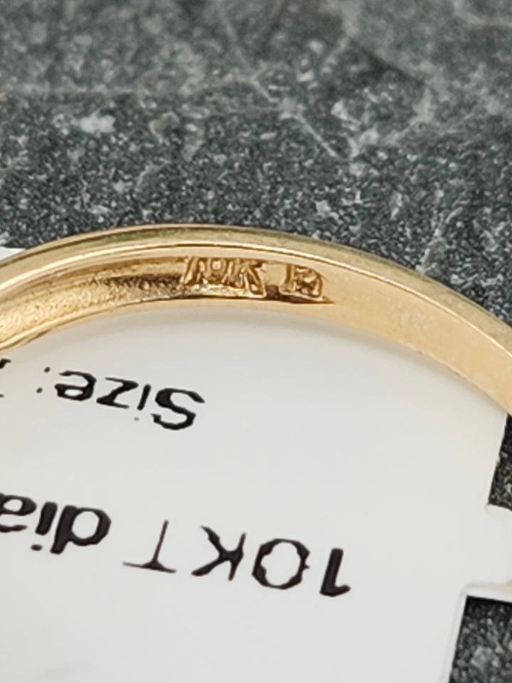 10K Gold Diamond and Ruby Ring