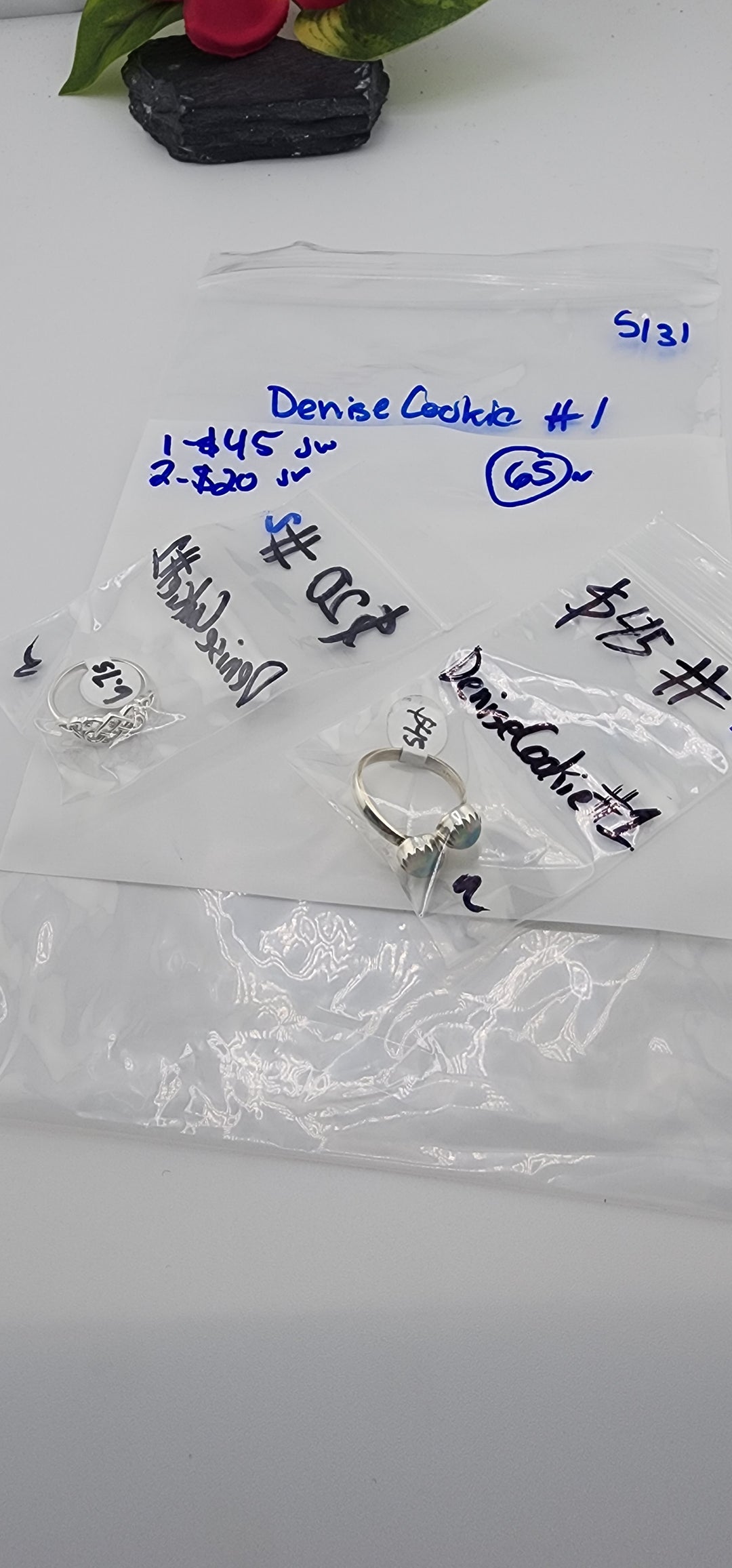 RESERVED FOR:  DeniseCookie#1- 5/31/2025 tiktok Live Show -2  Sterling Silver Items