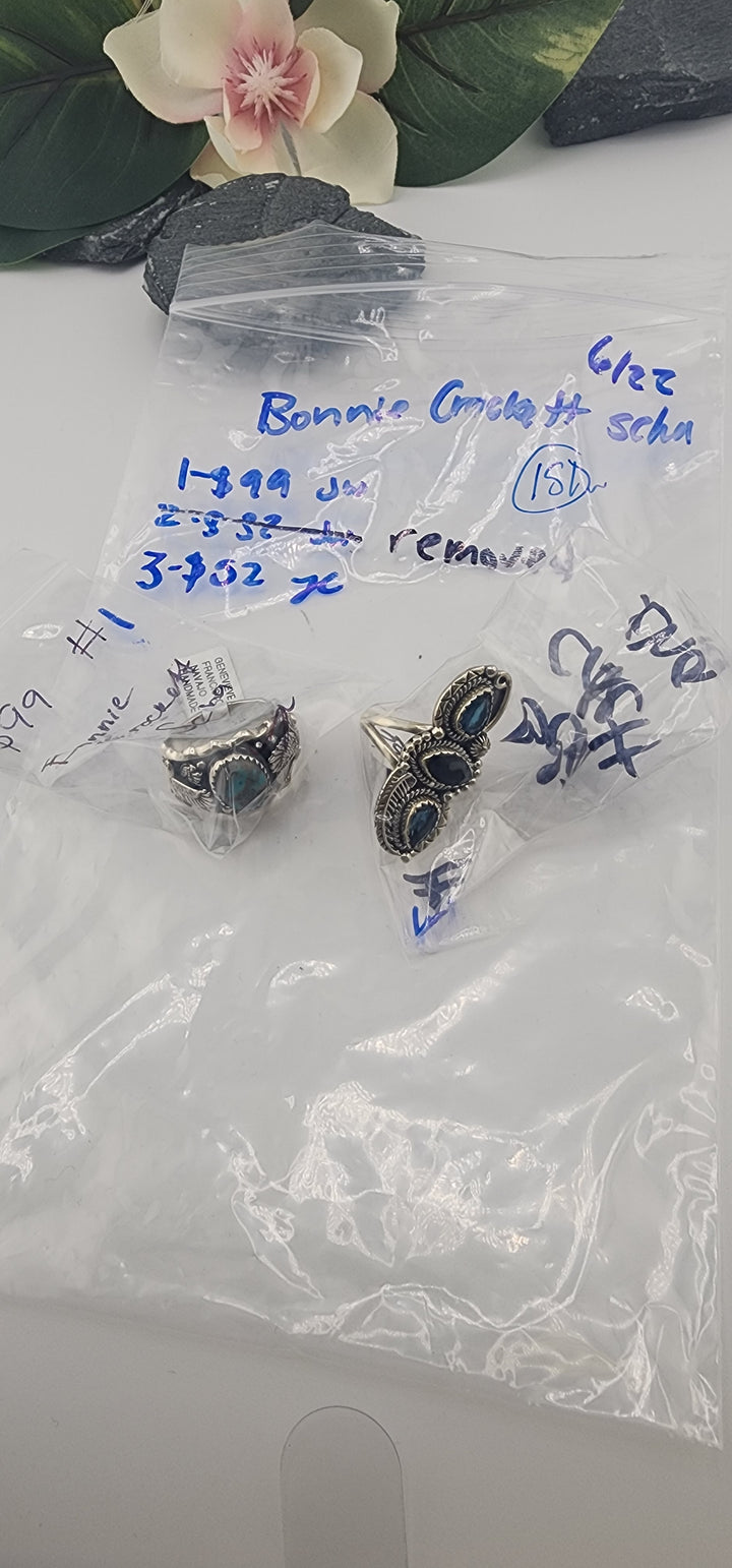 RESERVED FOR:  Bonnie Crockett Scha- 6/22/2025 tiktok Reservation Live Show -2 Sterling Silver Items