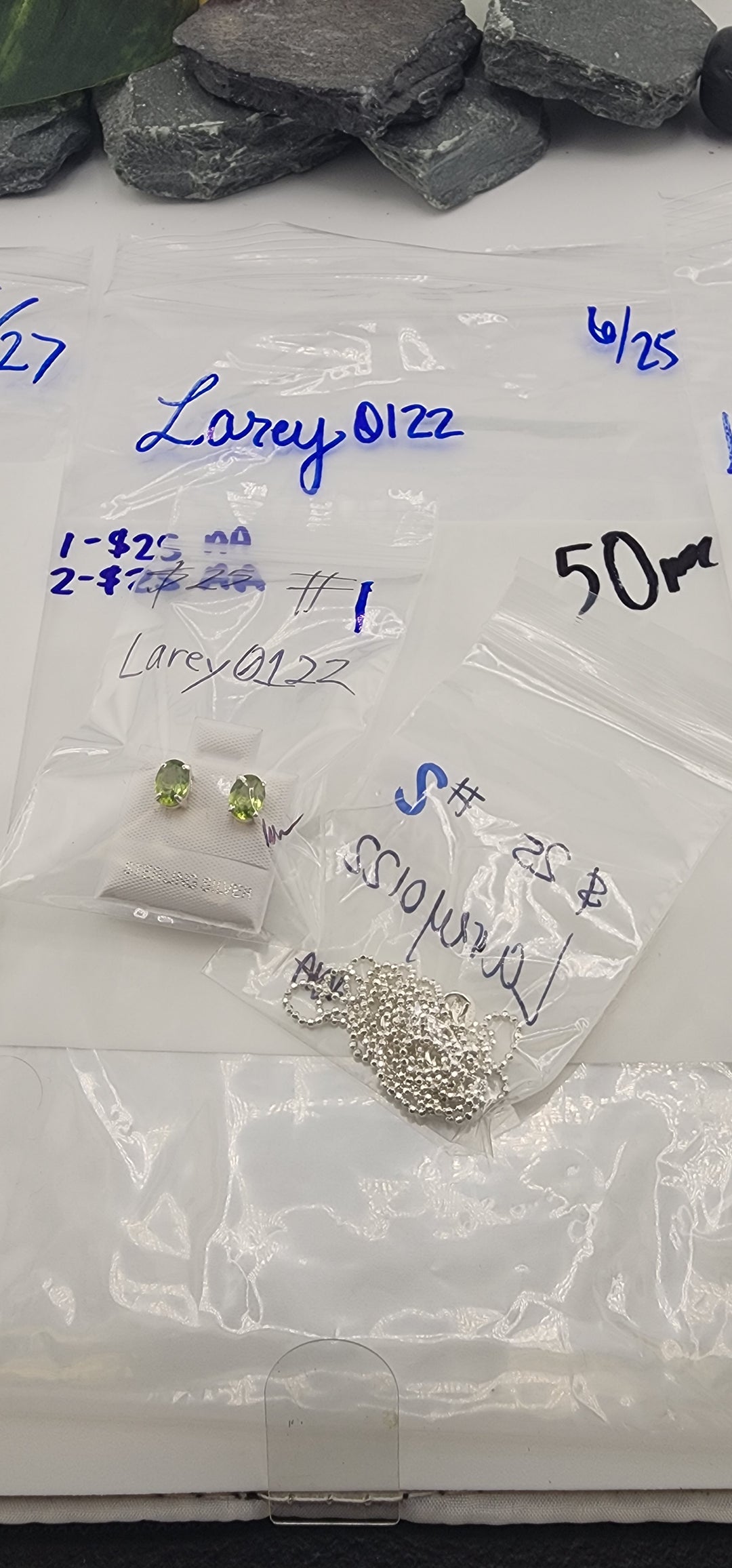 RESERVED FOR: Larey0122 - 6/25/2025 tiktok Reservation Live Show - 2 Sterling Silver Items