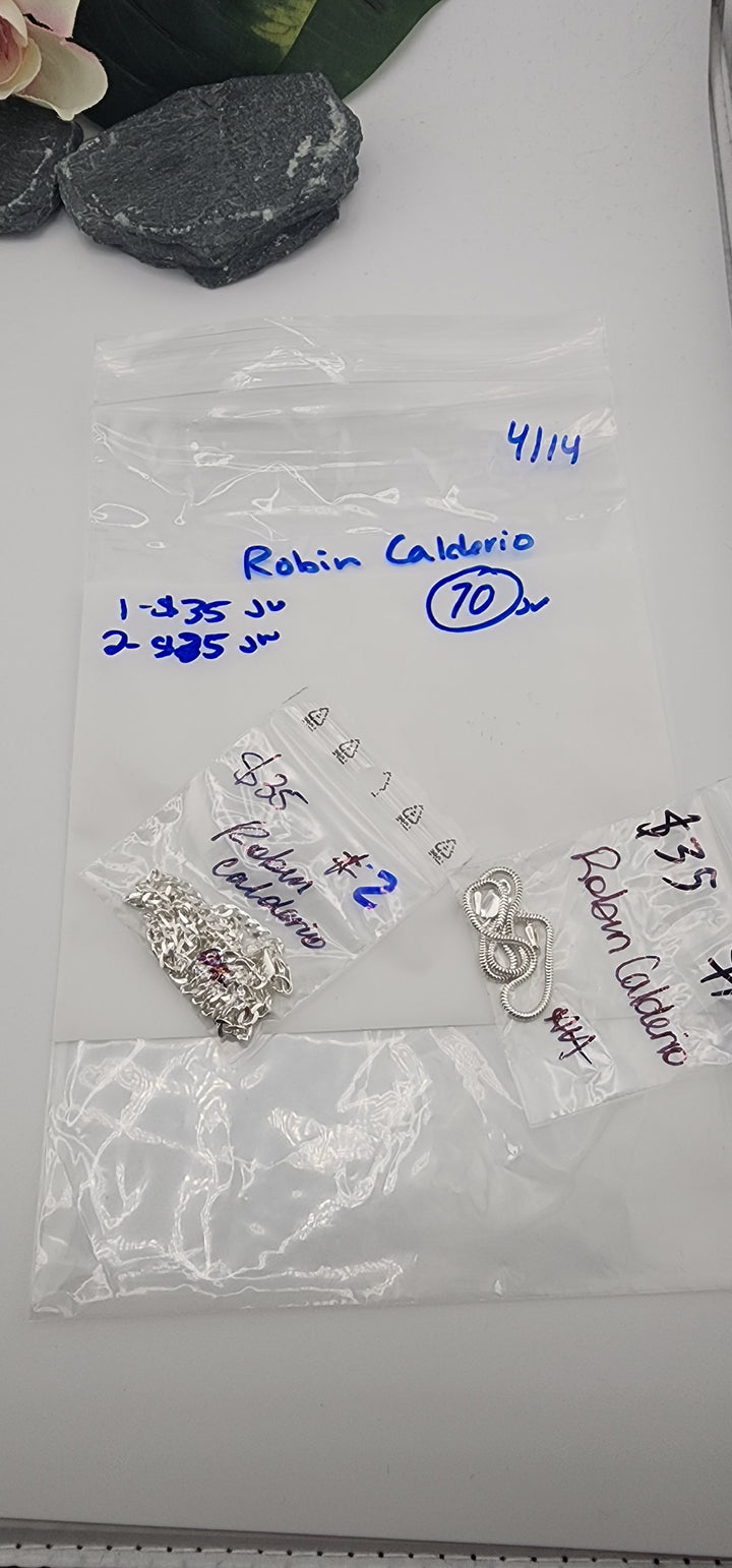 RESERVED FOR: Robin Calderio- 4/14/2025 tiktok Live Show -2  Sterling Silver Items