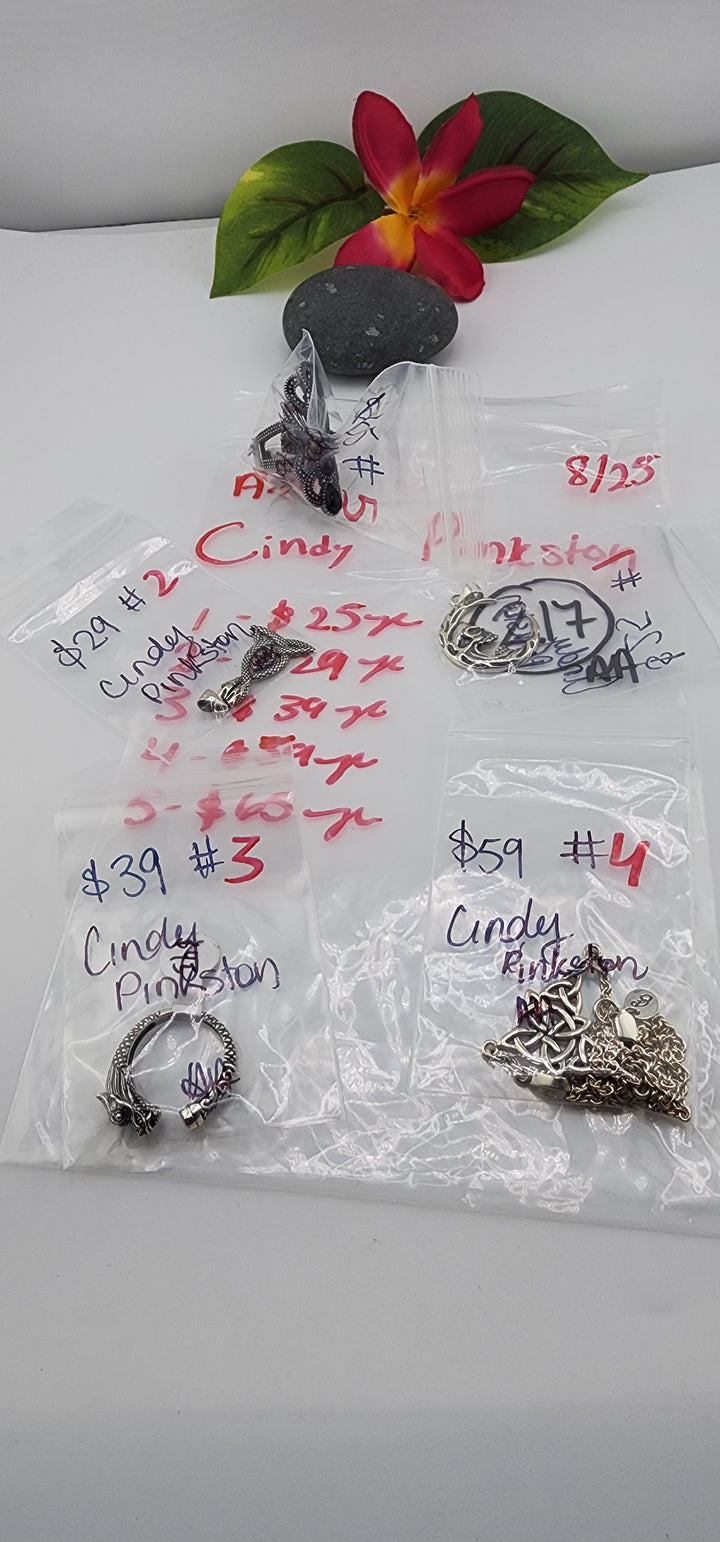 AM SHOW 48HR - RESERVED FOR: Cindy Pinkston - 8/25/2025 FL tiktok Live Show - 5 Sterling Silver Items