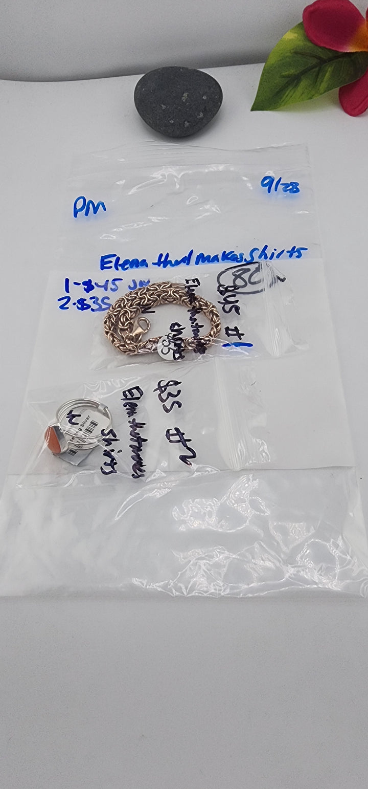 PM SHOW 48HR - RESERVED FOR: Elenaathatmakesshirts - 9/28/2025 FL tiktok Live Show - 2 Sterling Silver Items
