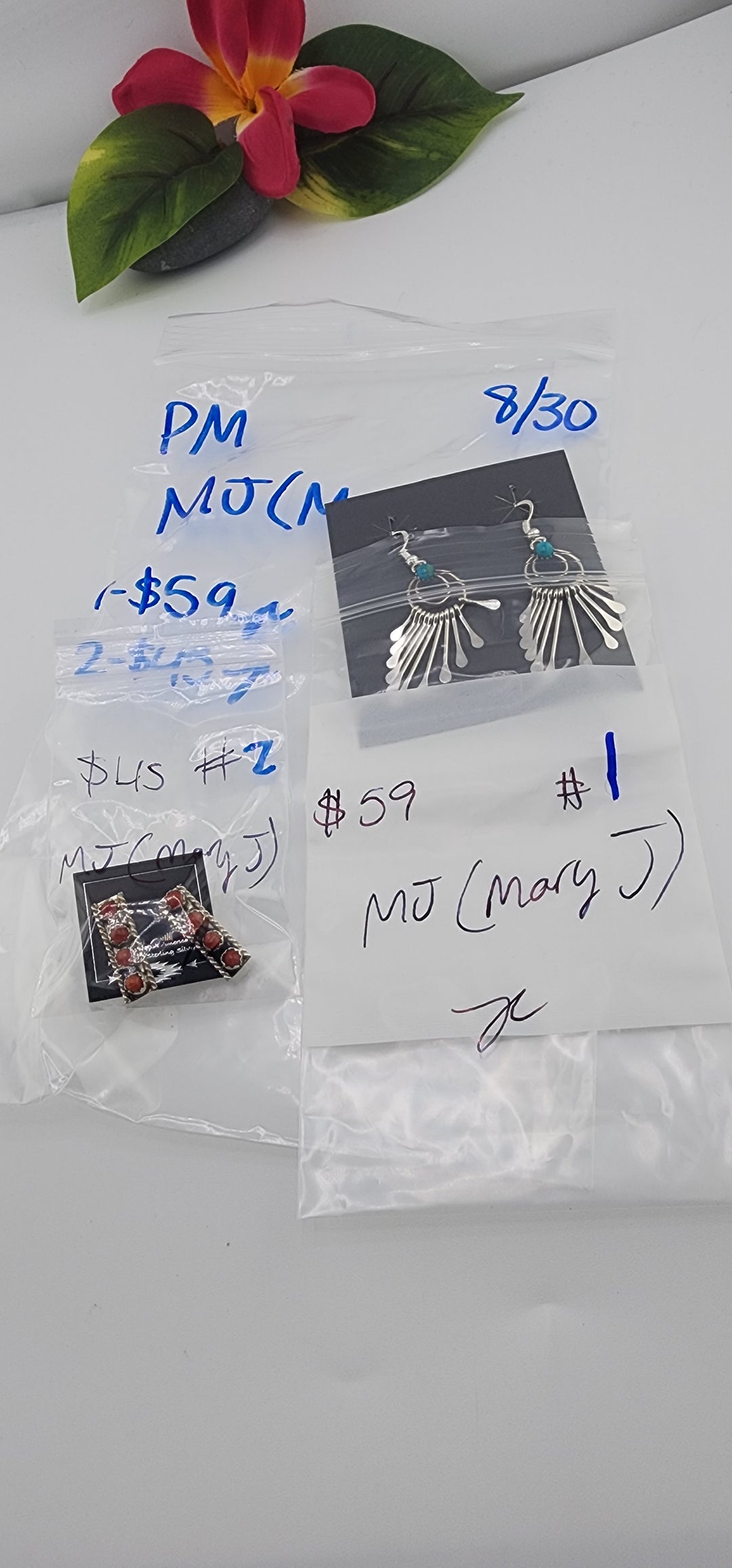 PM SHOW 48HR - RESERVED FOR: MJ (Mary J) - 8/30/2025 FL tiktok Live Show - 2 Sterling Silver Items