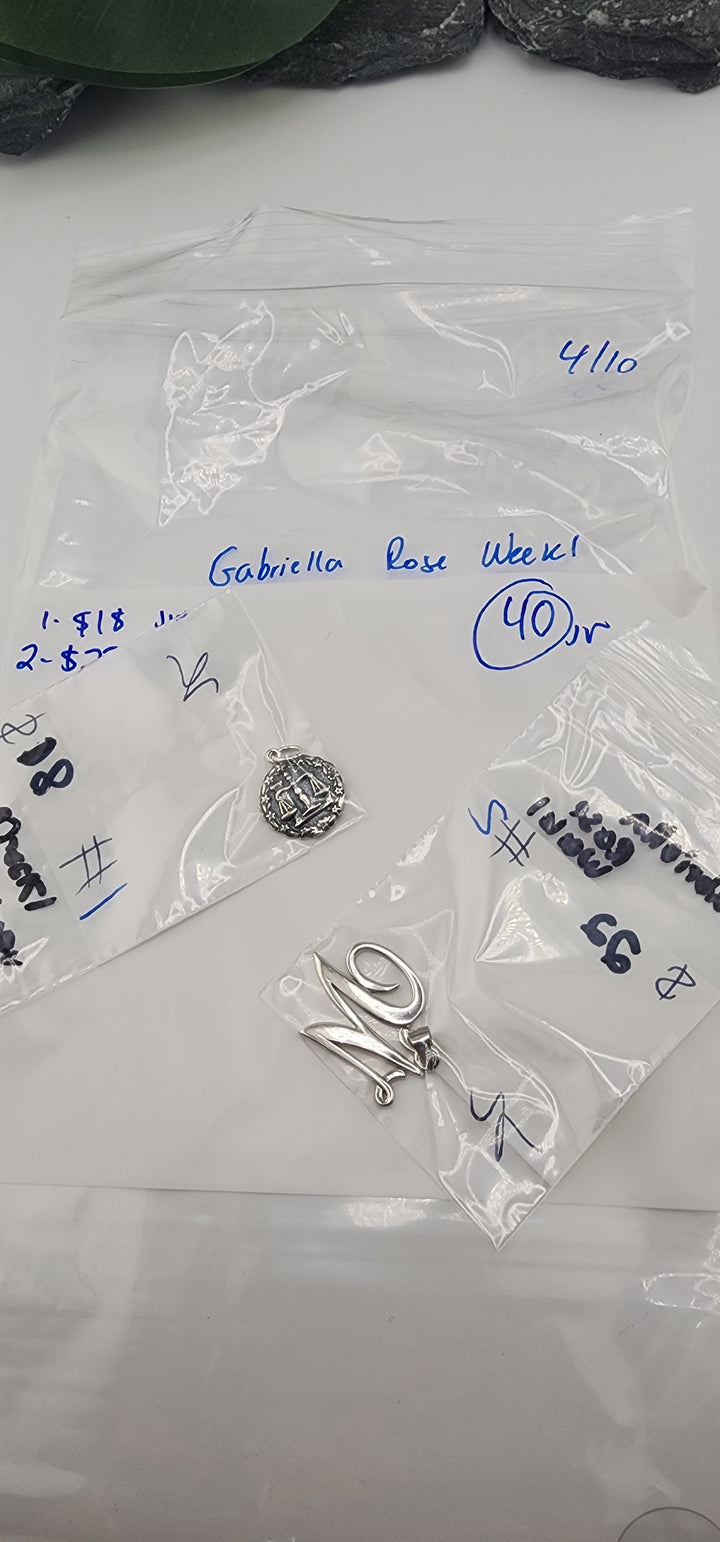 RESERVED FOR: Gabriella Rose Weekl-4/10/2025 tiktok Live Show -2 Sterling Silver Items