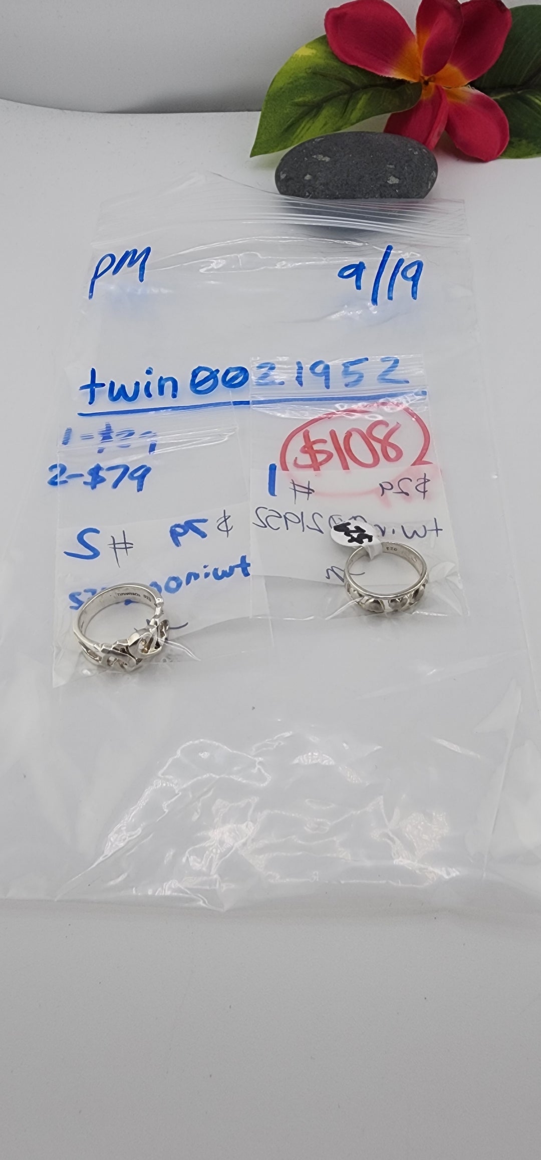 PM SHOW 48HR - RESERVED FOR: twin002152  - 9/19/2025 FL tiktok Live Show - 2 Sterling Silver Items