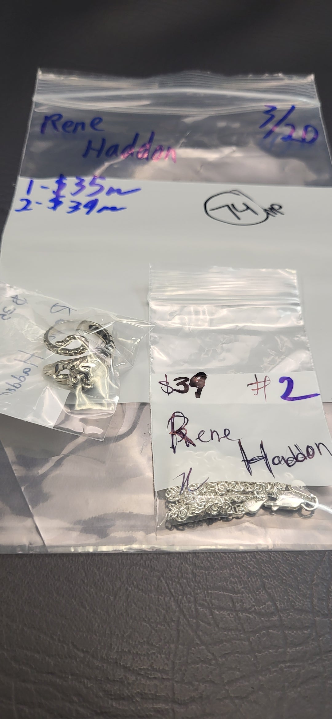 RESERVED FOR: Rene Haddon - 3/20/2025 Live Show - 2 Sterling Silver Items