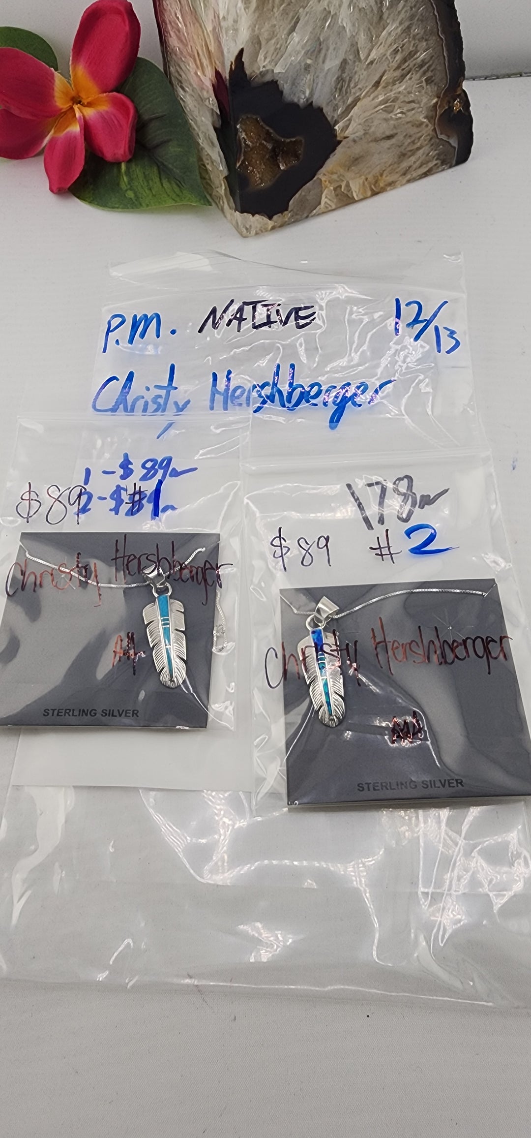 PM NATIVE SHOW 48HR -  RESERVED FOR: Christy Hershberger - 12/13/2025 tiktok Live Show - 2 Sterling Silver Items