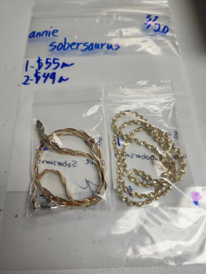RESERVED FOR: annie sobersaurus - 3/20/2025 Live Show - 2 Sterling Silver Items