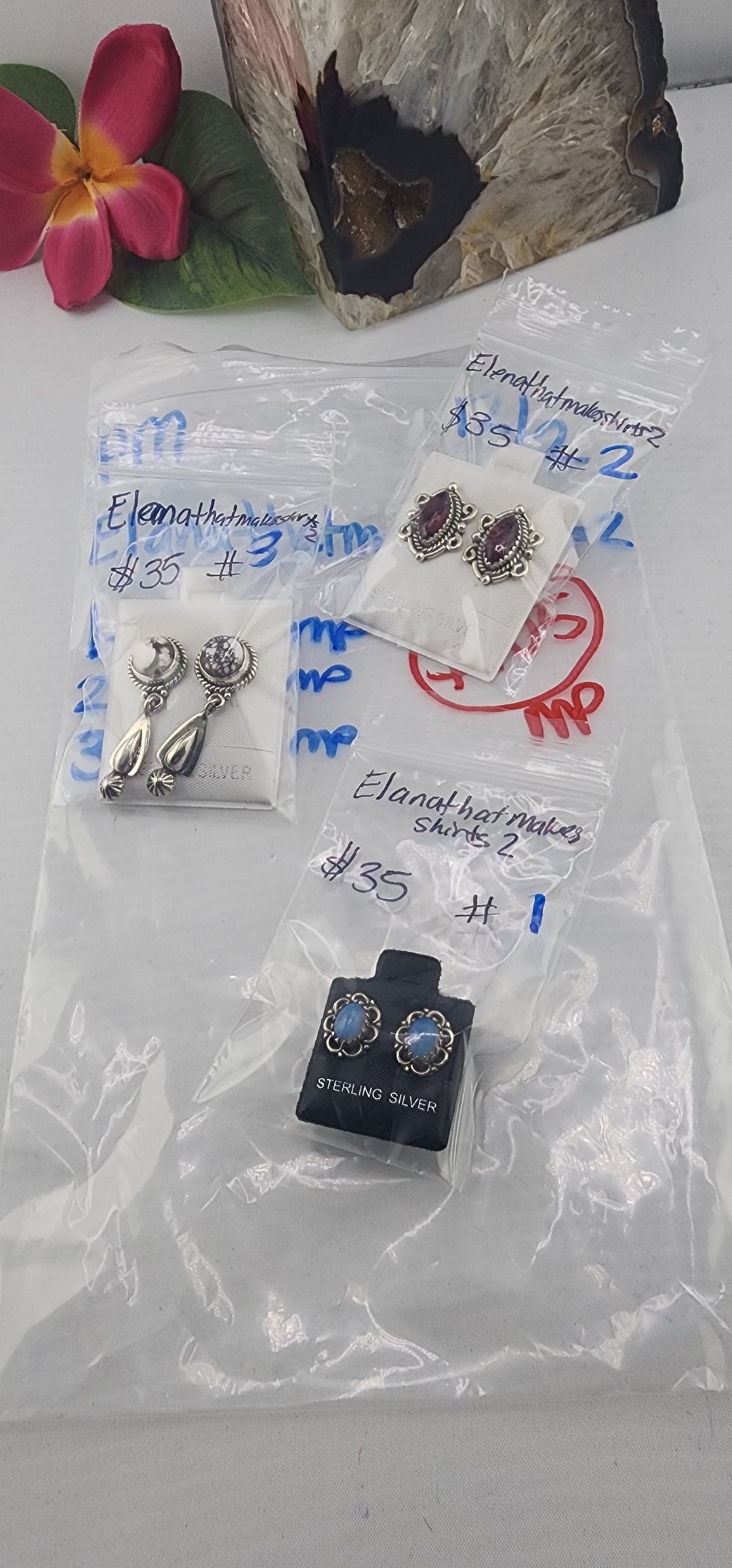 PM SHOW 48HR - RESERVED FOR: Elanathatmakesshirts2 - 12/2/2025 tiktok Live Show - 3 Sterling Silver Items