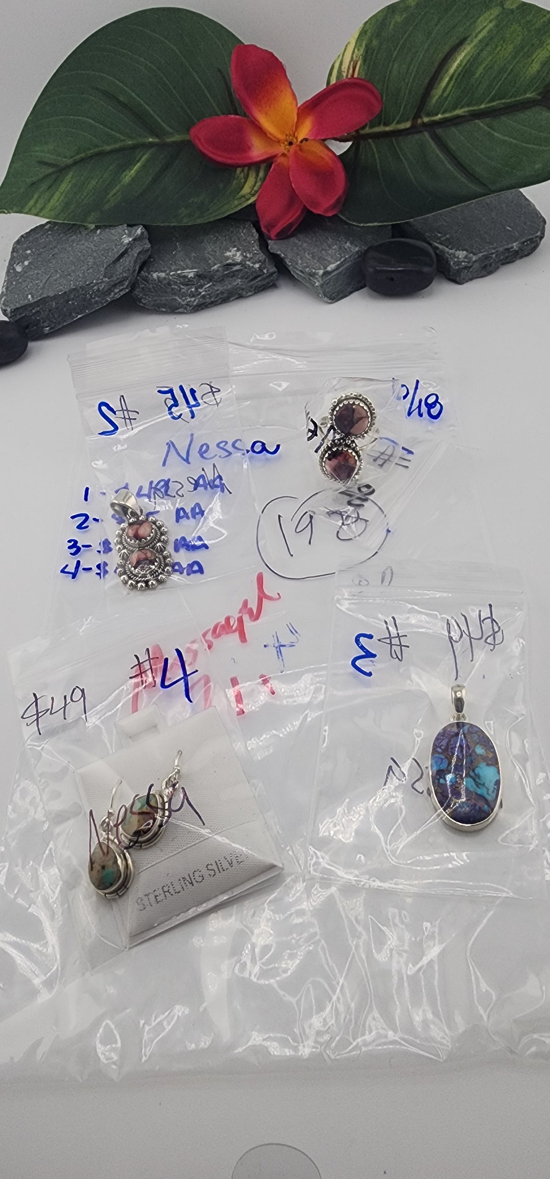 RESERVED FOR: Nessa - 6/18/2025 tiktok Reservation Live Show - 4 Sterling Silver Items