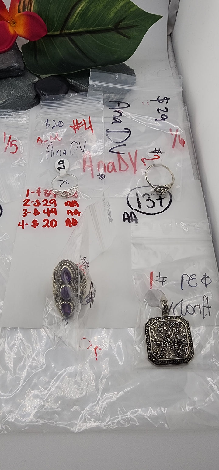 AM SHOW 48HR RESERVED FOR: AnaDV - 1/6/2026 FL tiktok Live Show - 4 Sterling Silver Items