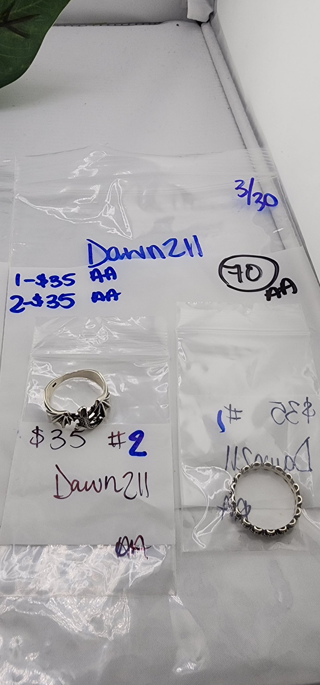 RESERVED FOR: 🌻Dawn211🌻- 3/30/2025 tiktok Live Show - 2 Sterling Silver Items