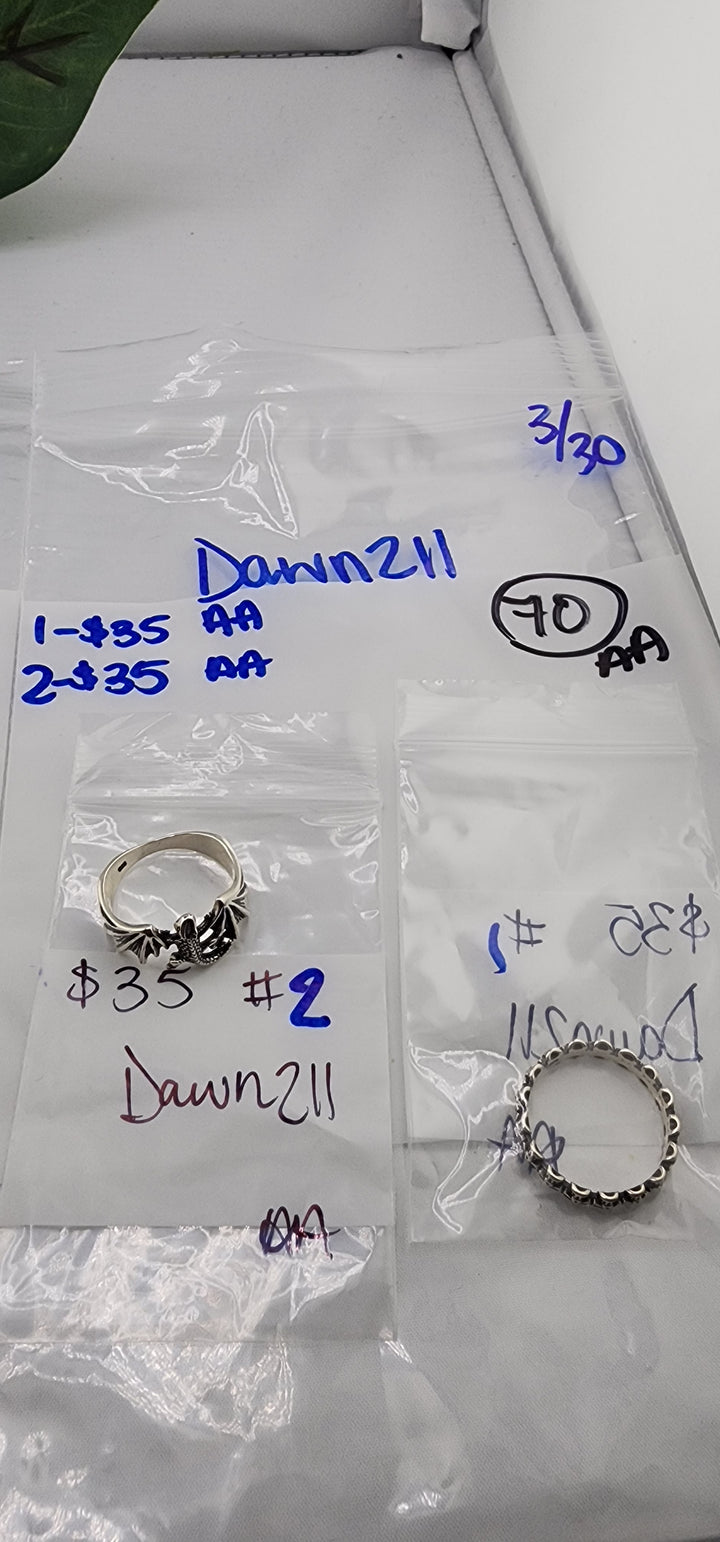 RESERVED FOR: 🌻Dawn211🌻- 3/30/2025 tiktok Live Show - 2 Sterling Silver Items