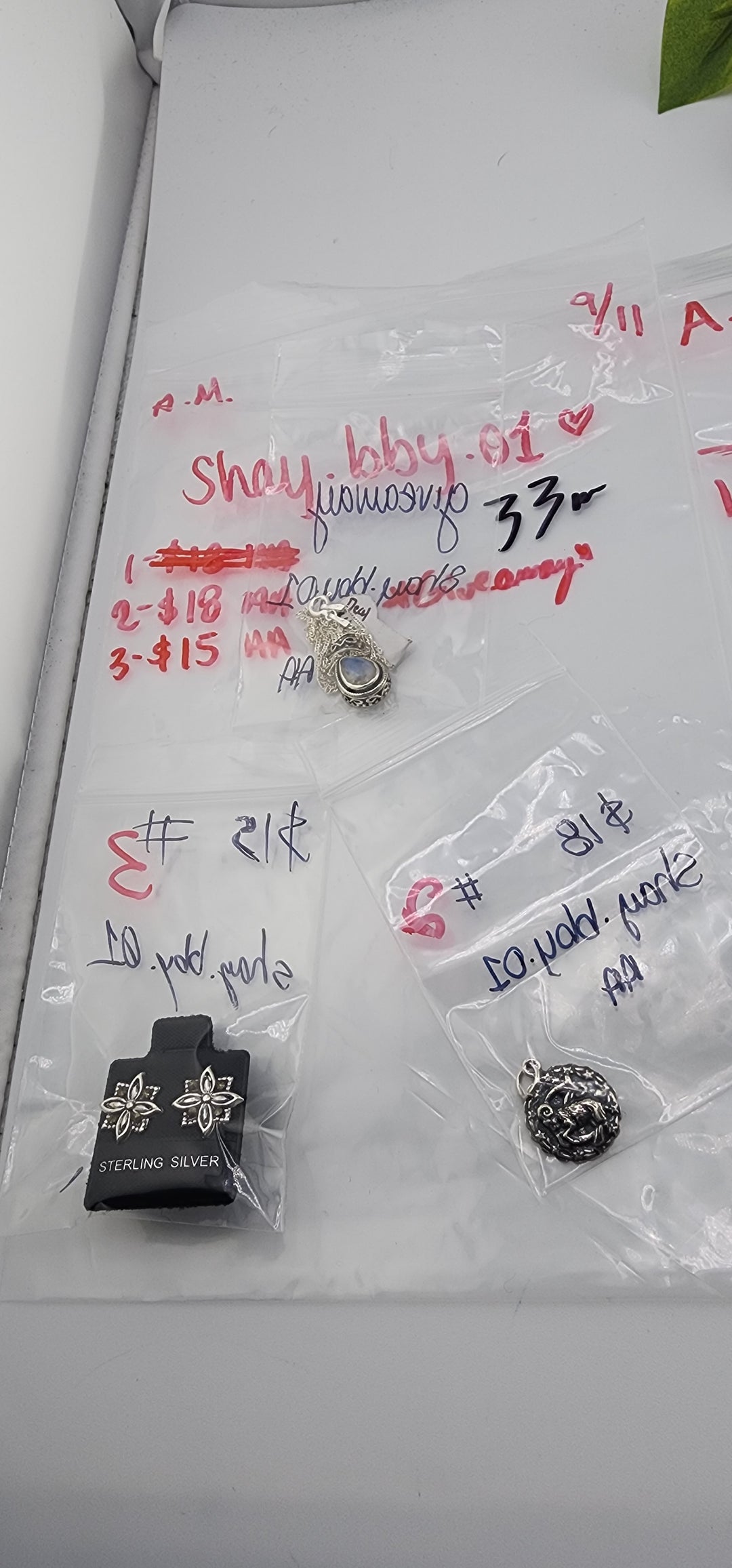 AM SHOW 48HR - RESERVED FOR: shay.bby.01 - 9/11/2025 FL tiktok Live Show - 3 Sterling Silver Items