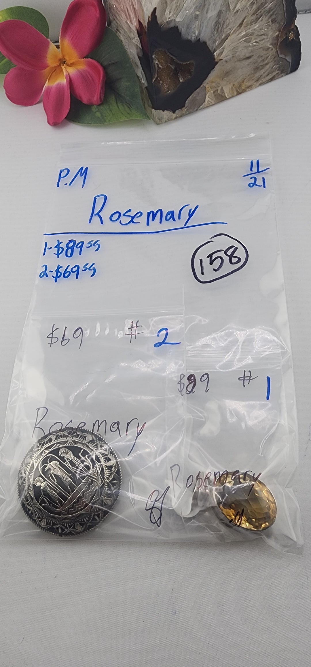 PM SHOW 48HR - RESERVED FOR: Rosemary - 11/21/2025 tiktok Live Show - 2 Sterling Silver Items