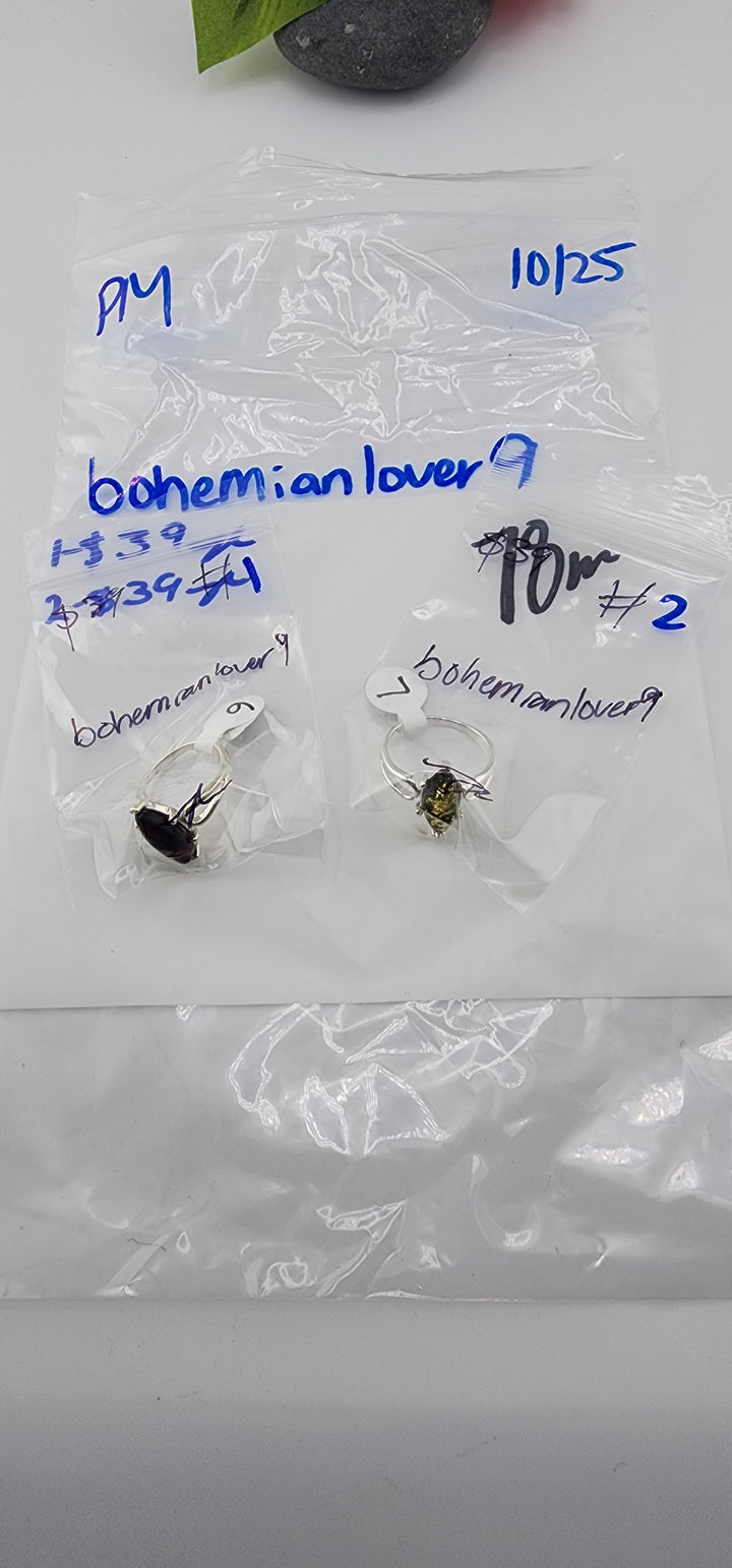 PM SHOW 48HR - RESERVED FOR: bohemianlover9 - 10/25/2025 FL tiktok Live Show - 2 Sterling Silver Items
