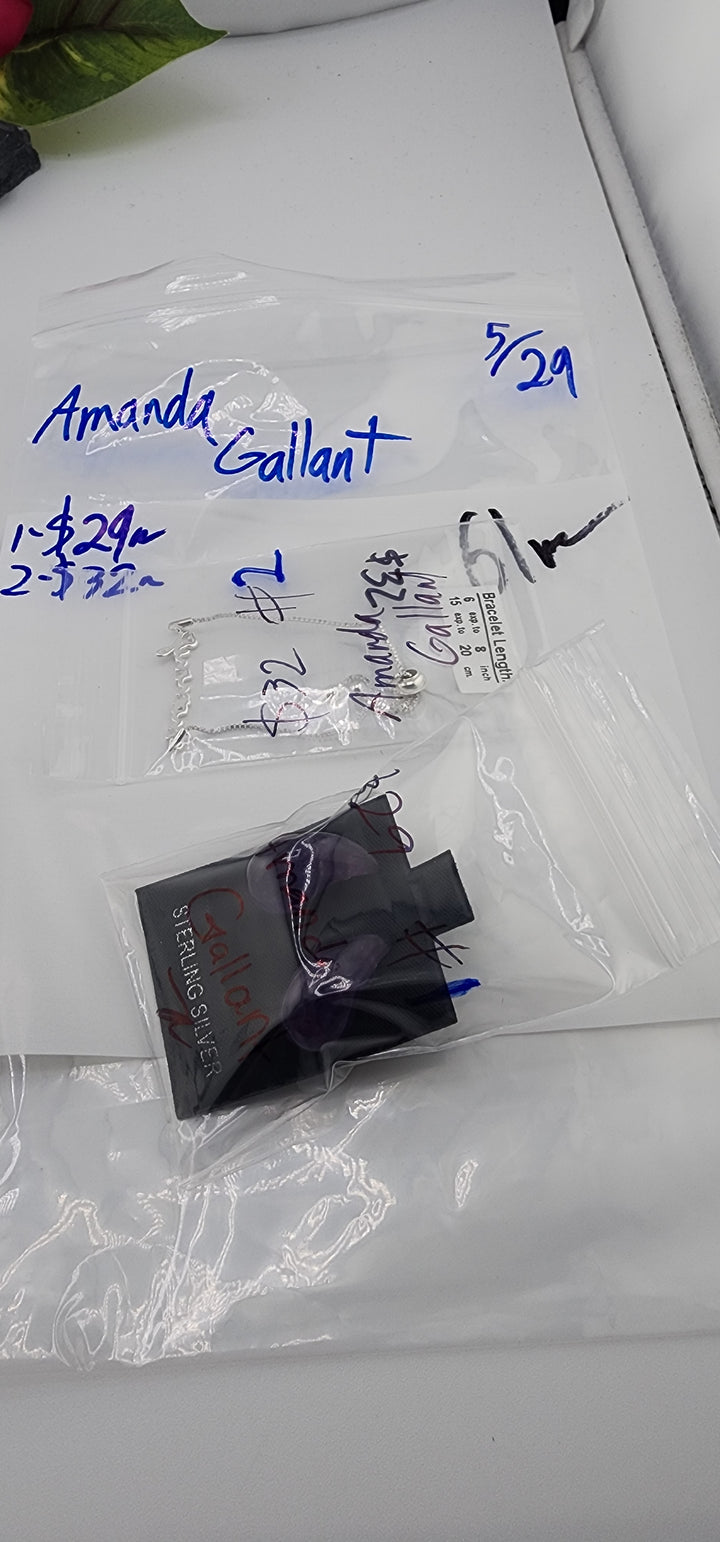 RESERVED FOR: Amanda Gallant - 5/29/2025 tiktok Live Show - 2 Sterling Silver Items