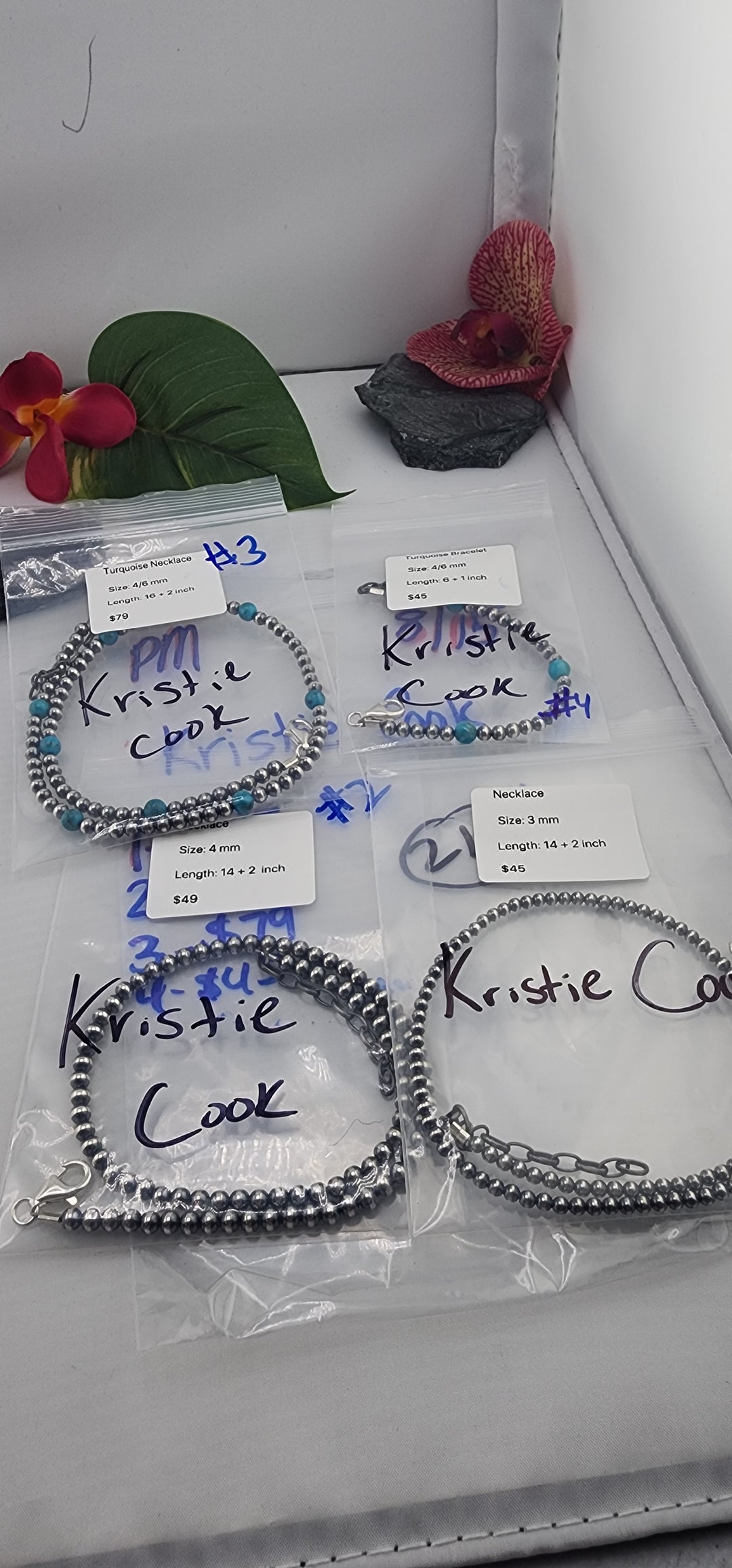PM SHOW 48HR - RESERVED FOR:  Kristie Cook- 8/15/2025 FL tiktok Live Show -4  Sterling Silver Items