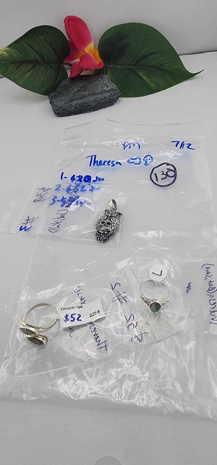 PM SHOW 48HR - RESERVED FOR:  Theresa🦇💀- 7/12/2025 FL tiktok Live Show - 3 Sterling Silver Items