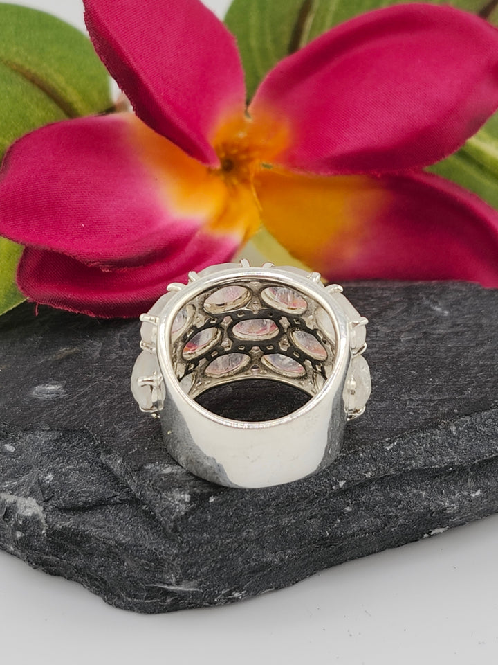 Moonstone Cluster Ring Size 5.75