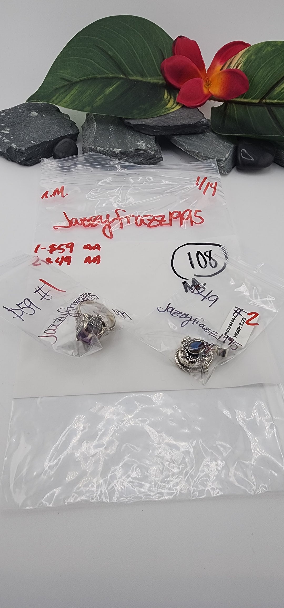 Custom sterling silver items - AM SHOW RESERVED FOR: JazzyFrazz1995 - 1/14/2026 FL tiktok Live Show - 2 Sterling Silver Items