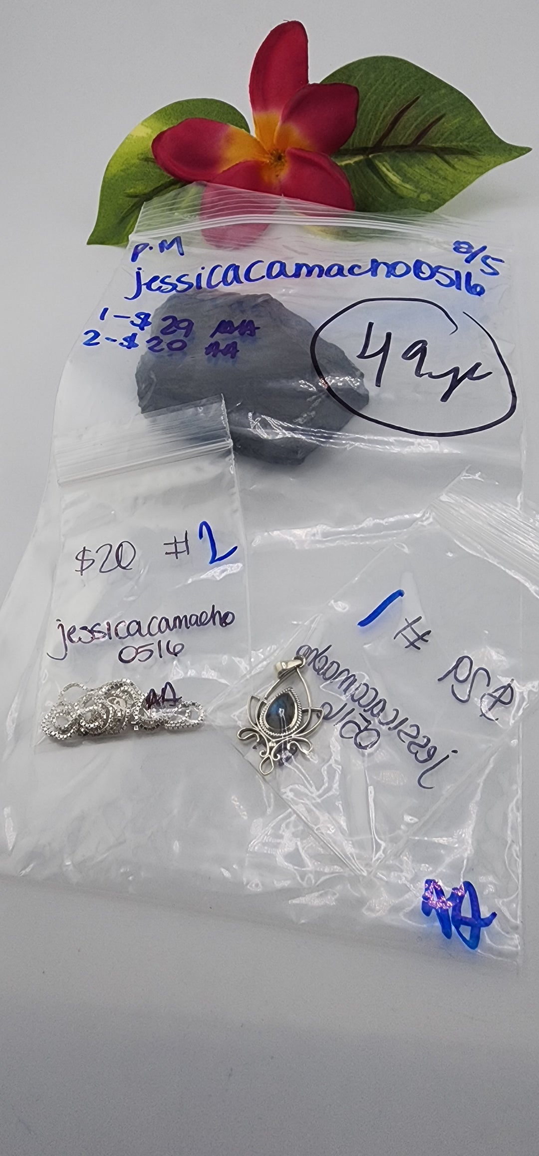PM SHOW 48HR - RESERVED FOR: jessicacamoacho0516  - 8/5/2025 FL tiktok Live Show - 2 Sterling Silver Items