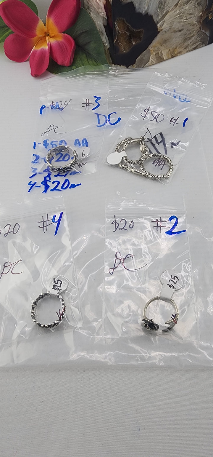 PM SHOW 48HR - RESERVED FOR: DC - 11/22/2025 tiktok Live Show - 4 Sterling Silver Items