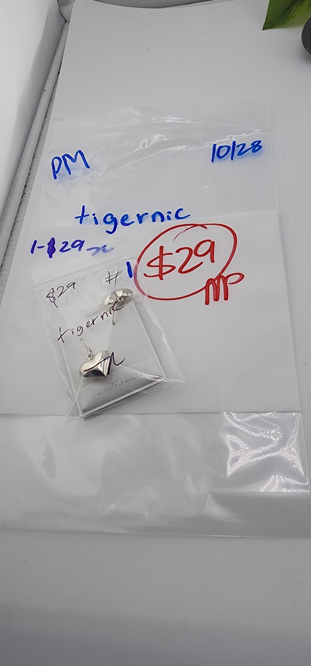 PM SHOW 48HR - RESERVED FOR: Tigernic - 10/28/2025 FL tiktok Live Show - 1 Sterling Silver Items